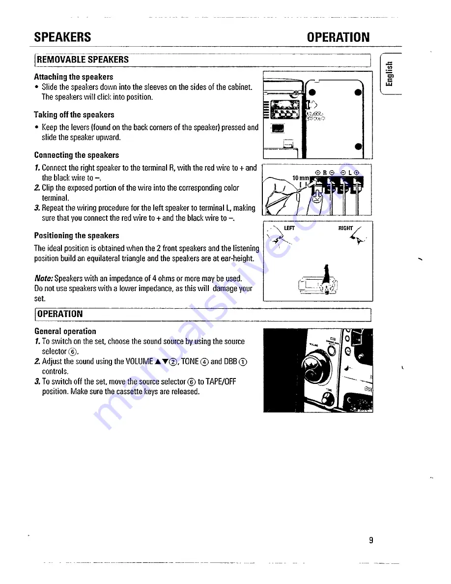 Philips AZ2725 Скачать руководство пользователя страница 9