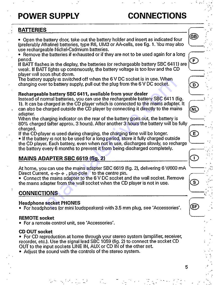 Philips AZ6815 User Manual Download Page 7