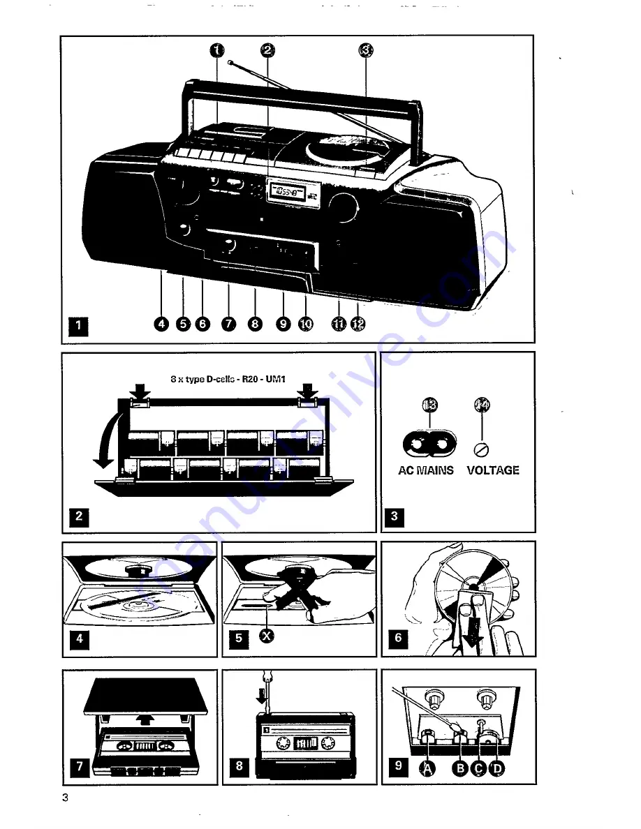 Philips AZ8012 User Manual Download Page 3