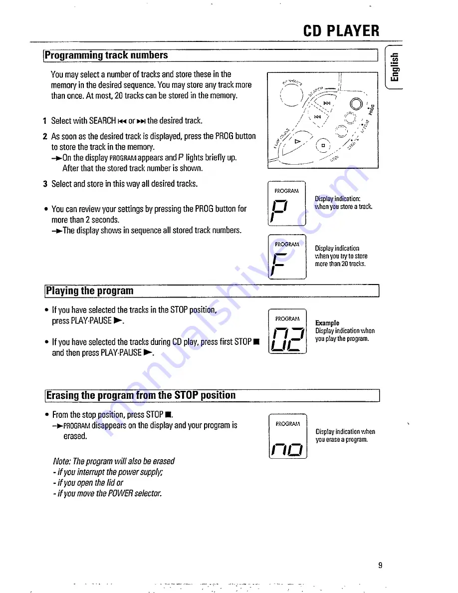 Philips AZ8075 Instructions For Use Manual Download Page 9