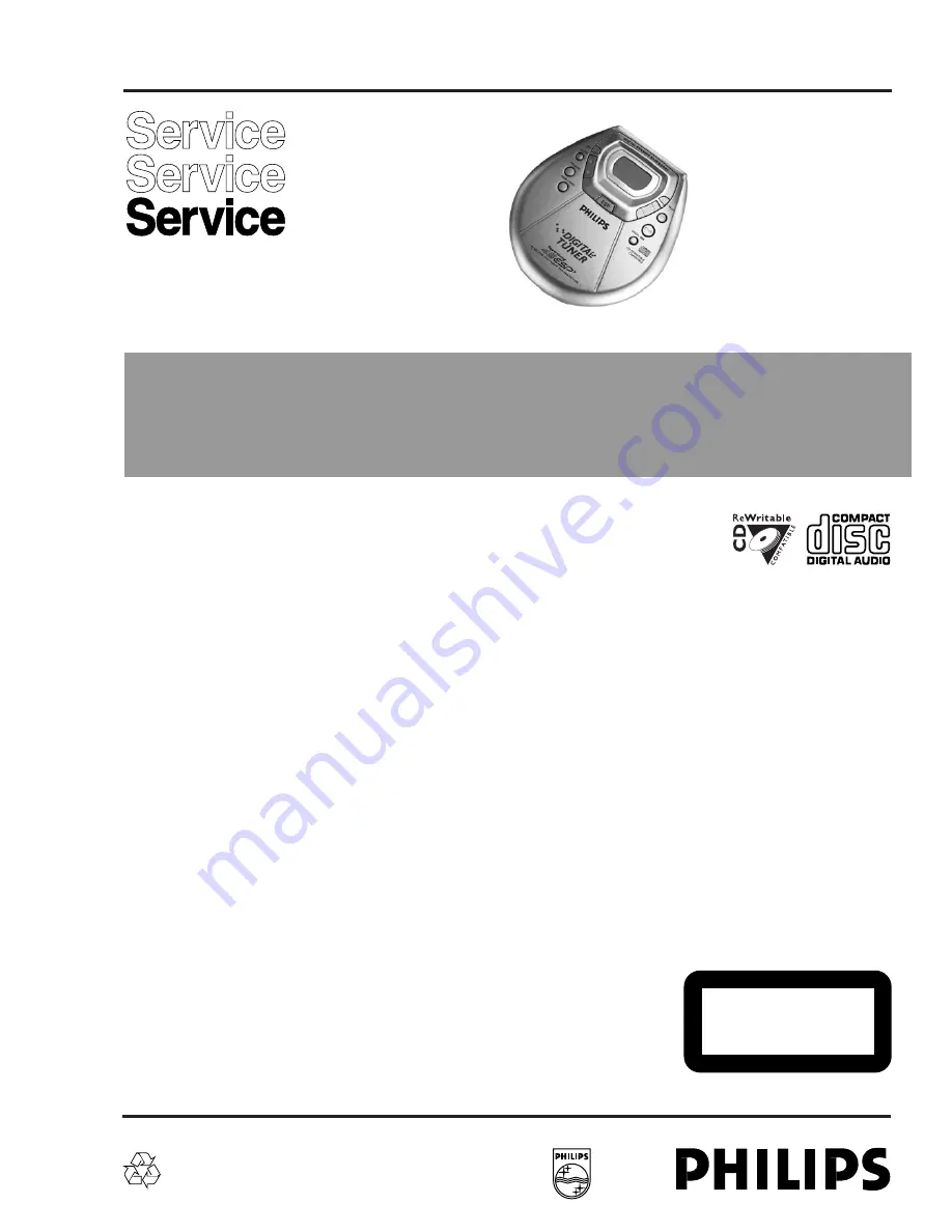 Philips AZ9015 Service Manual Download Page 1