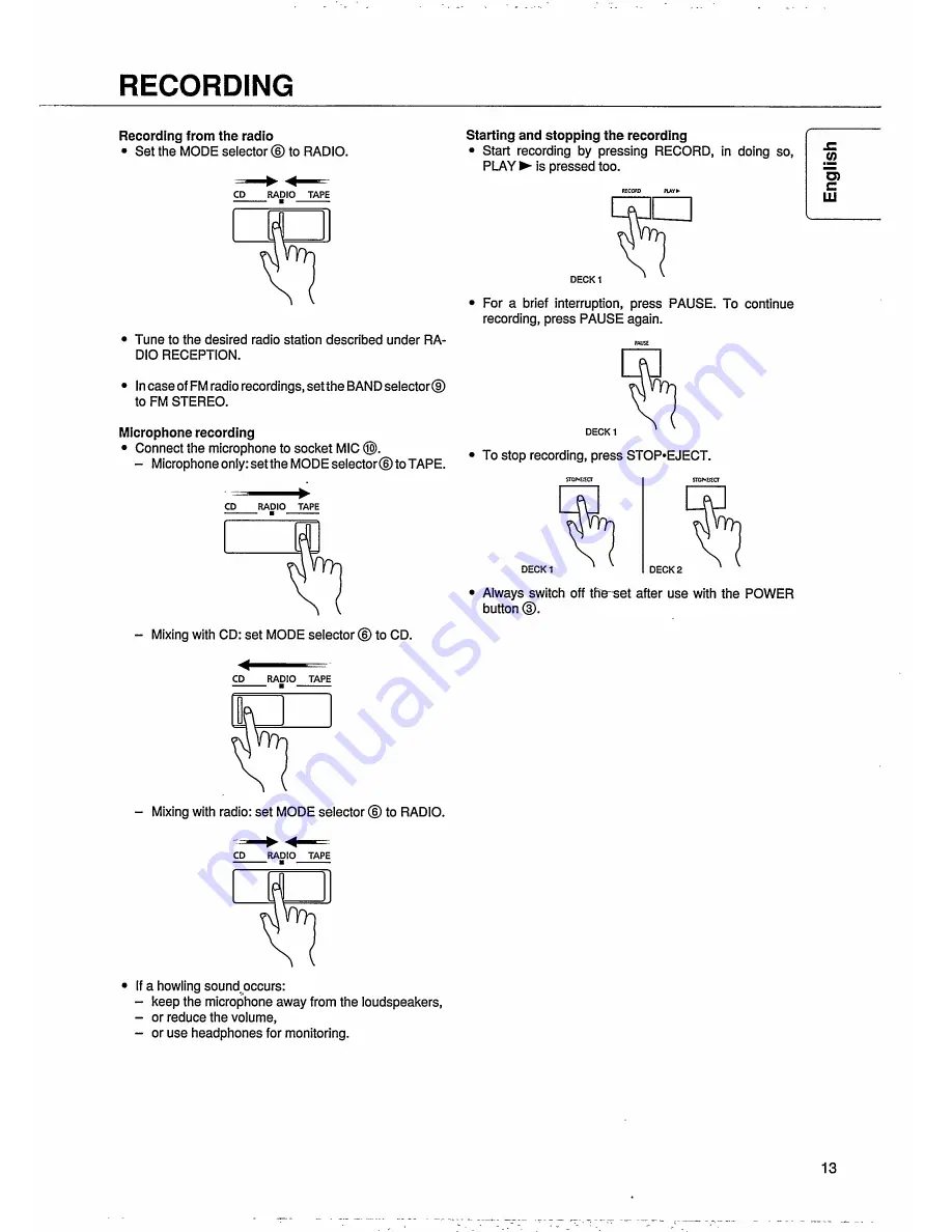 Philips AZ9345 User Manual Download Page 13