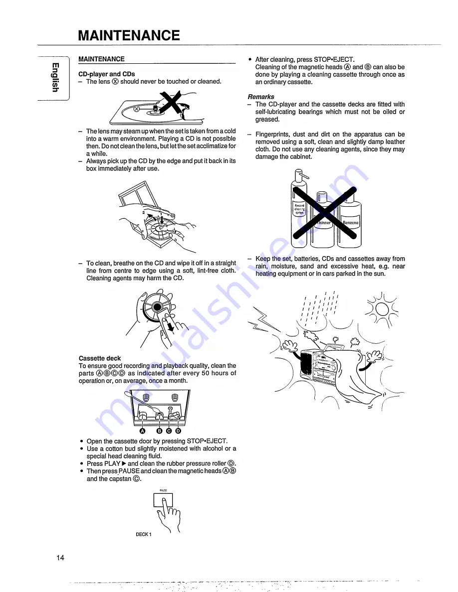 Philips AZ9345 User Manual Download Page 14