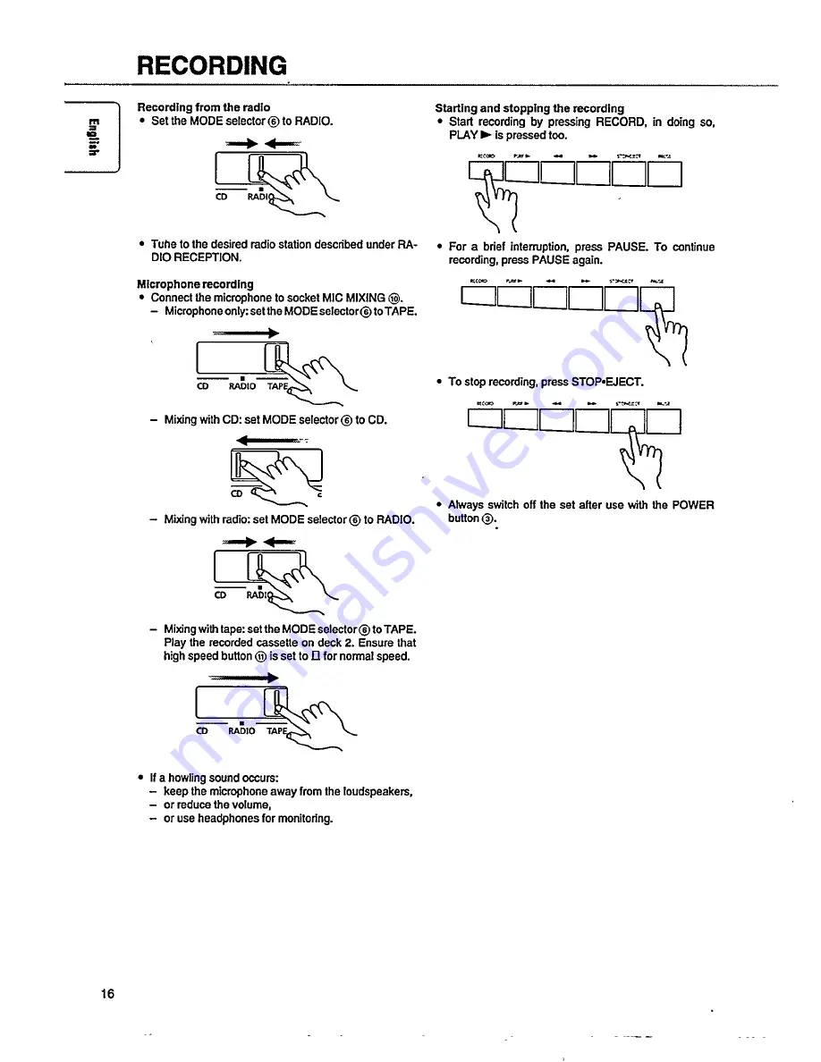 Philips AZ9350 User Manual Download Page 16