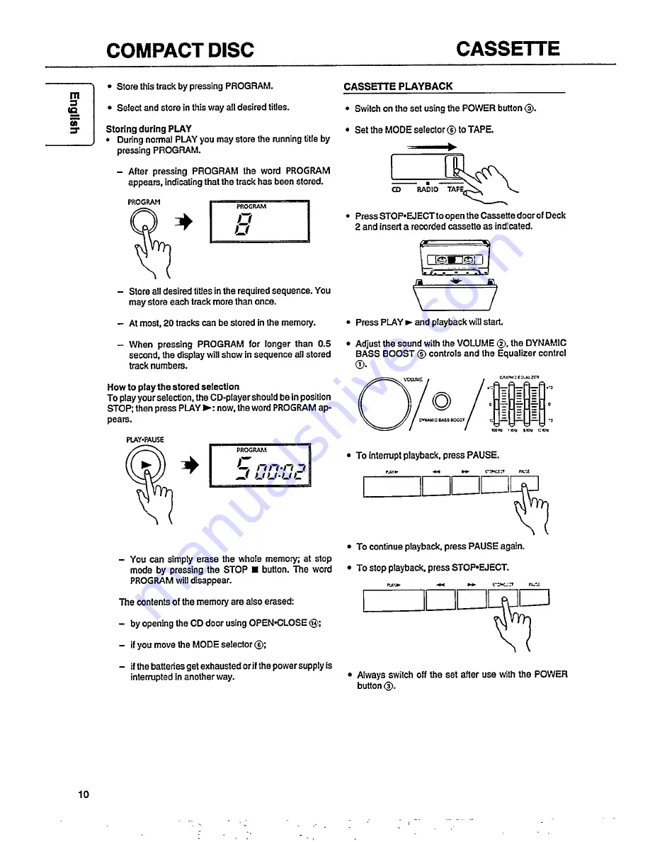 Philips AZ9355 User Manual Download Page 10