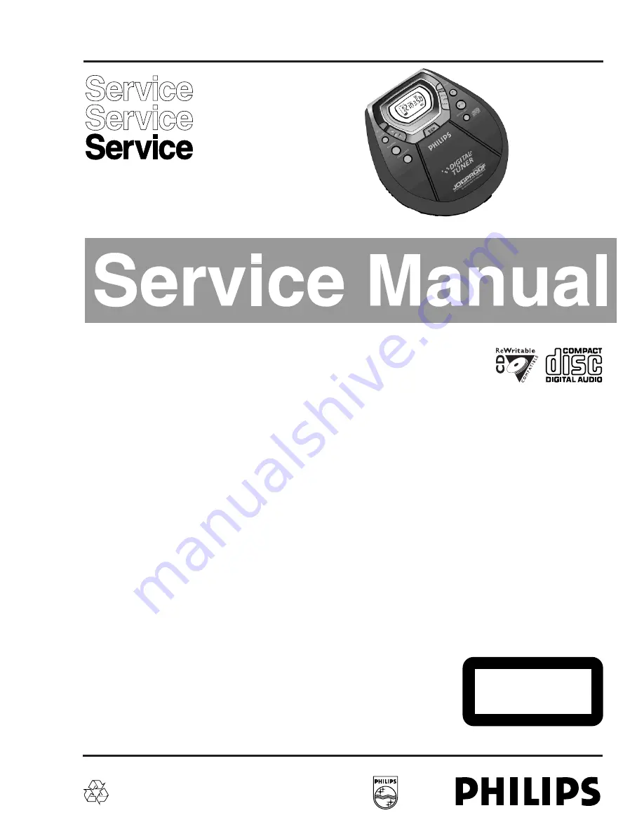 Philips AZT9240 Service Manual Download Page 1