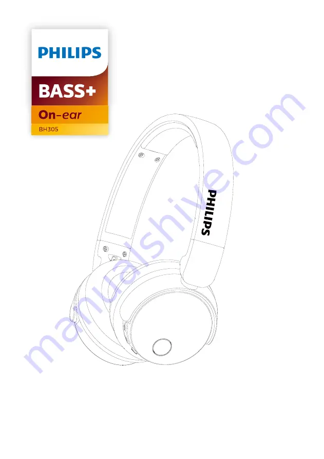 Philips BASS+ On-Ear BH305 User Manual Download Page 1