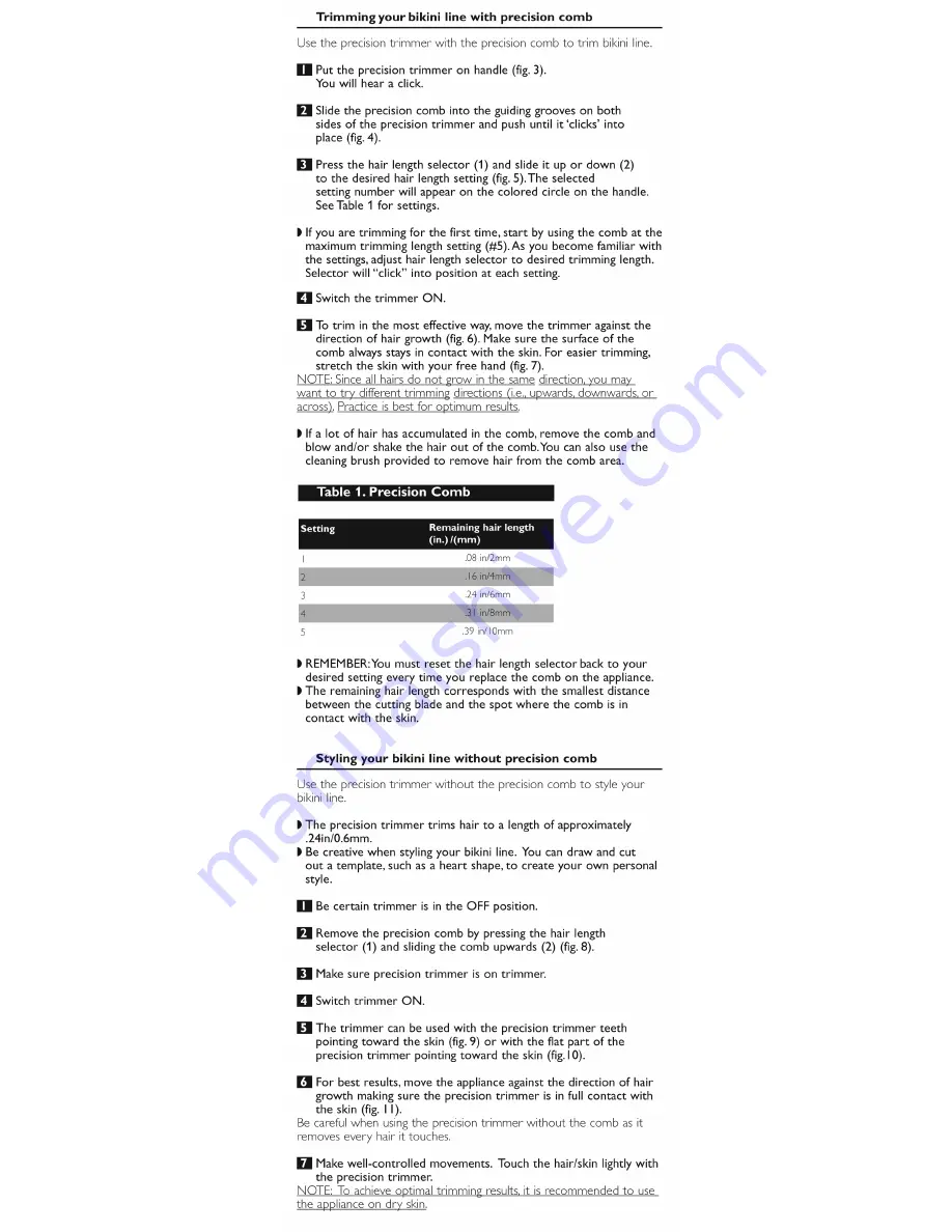 Philips Bikini Perfect HP6376/00 User Manual Download Page 5