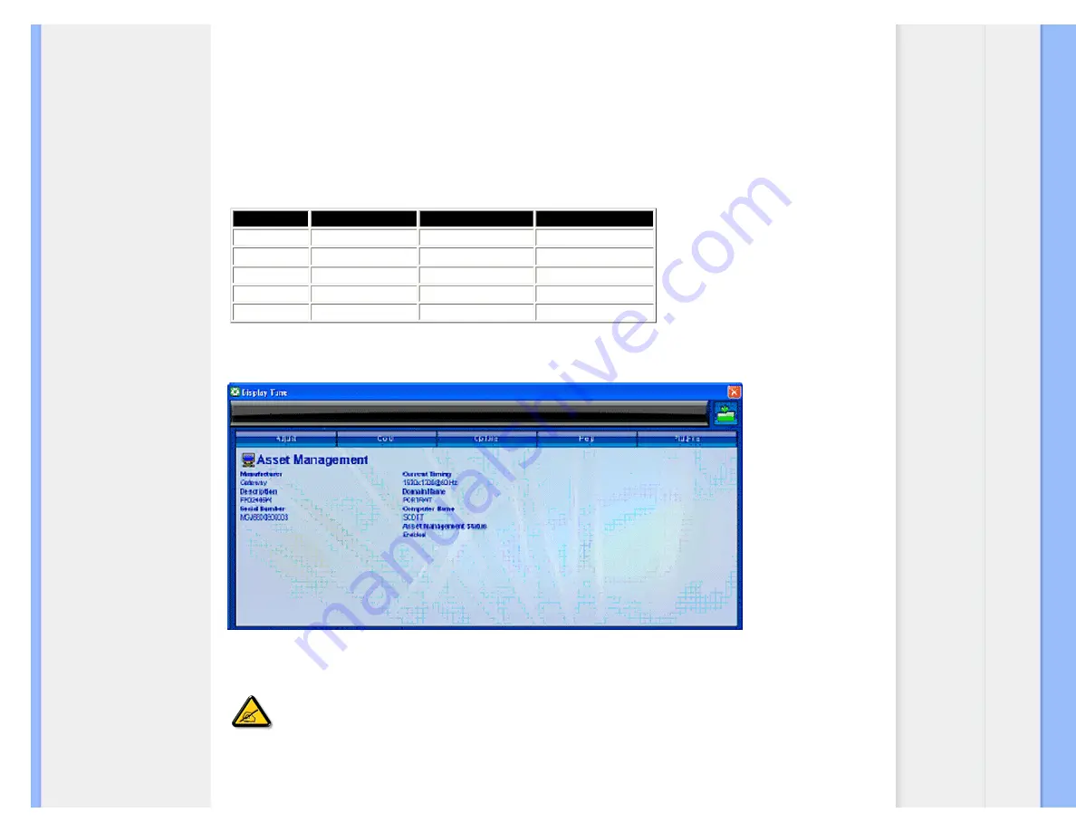 Philips Brilliance 190BW9CB Electronic User'S Manual Download Page 57