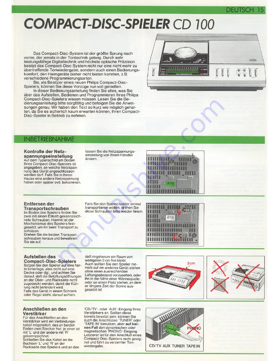 Philips CD 100 Manual Download Page 8