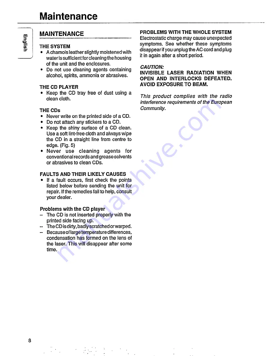 Philips CD 602 Quick Manual Download Page 8