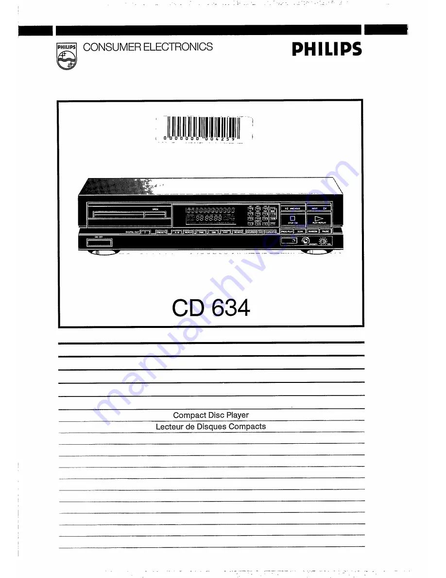 Philips CD 634 User Manual Download Page 1