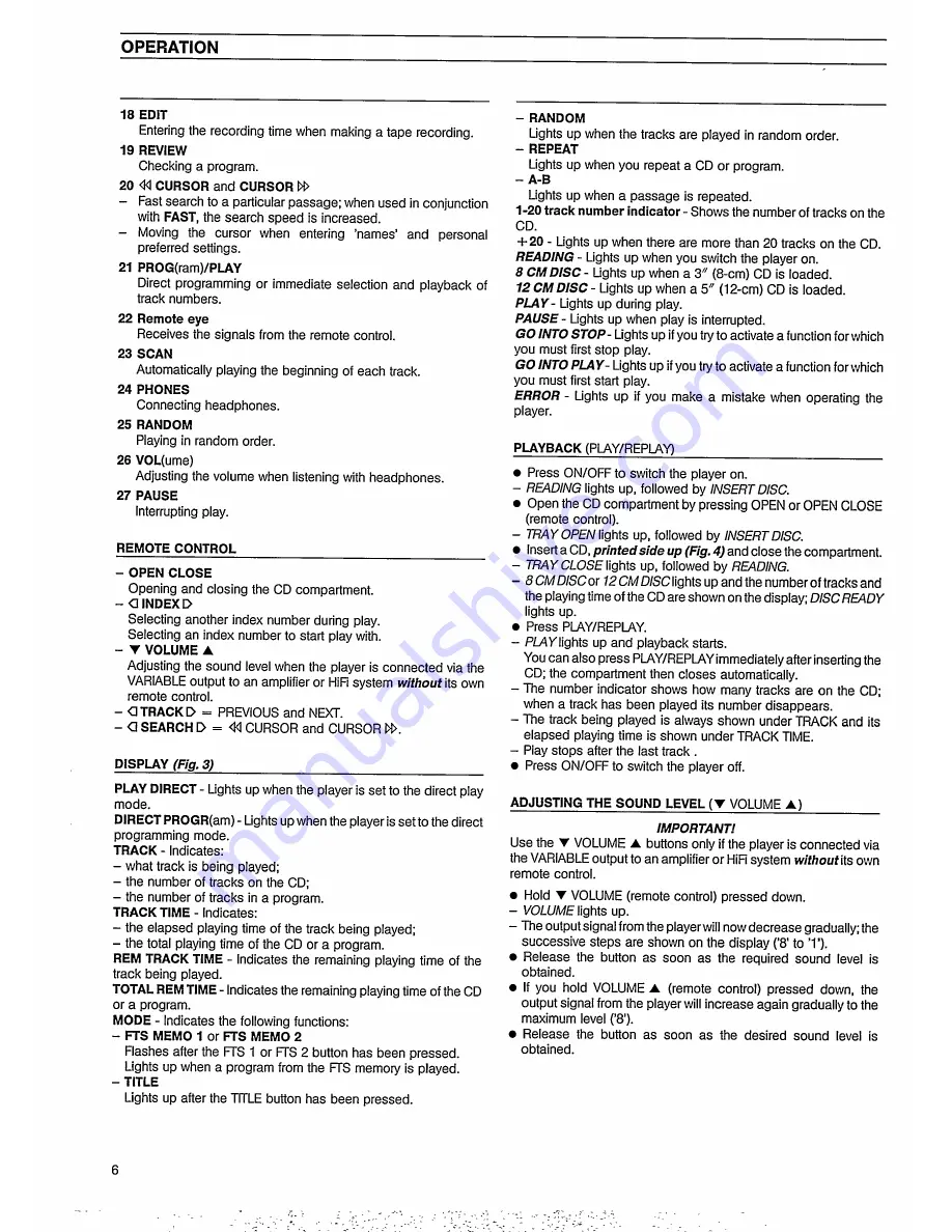 Philips CD 634 User Manual Download Page 6