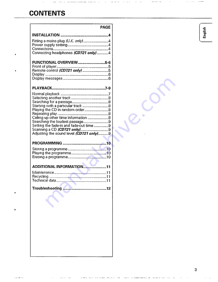 Philips CD 711 Instructions For Use Manual Download Page 3