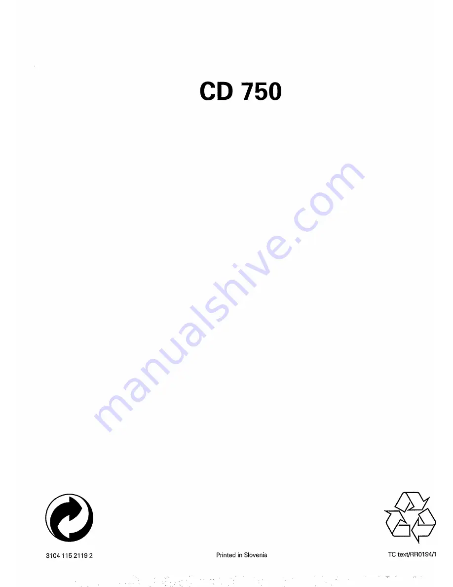 Philips CD 750 User Manual Download Page 18