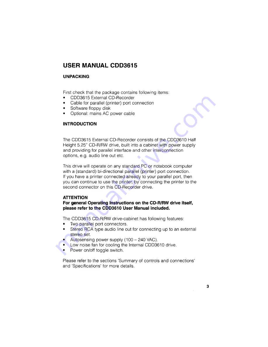 Philips CDD3615 User Manual Download Page 5