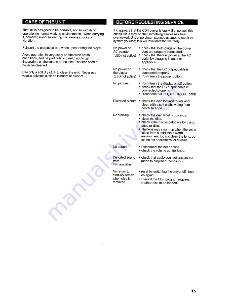 Philips CDI 360 Owner'S Manual Download Page 15