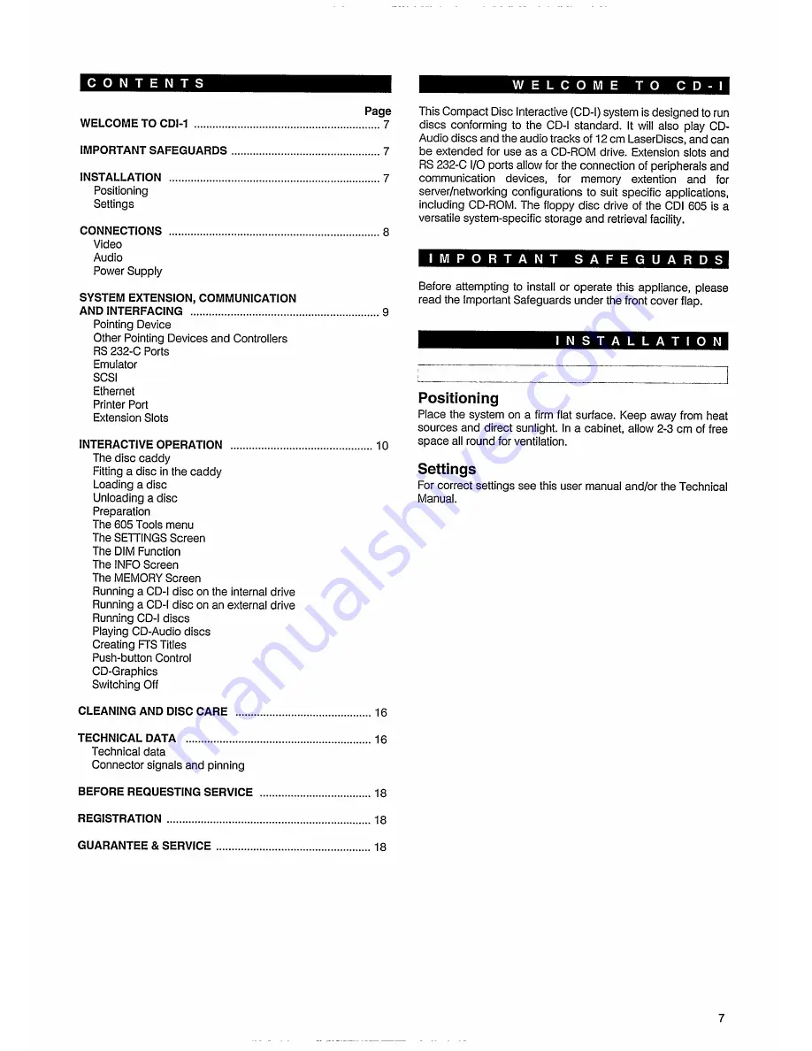 Philips CDI 605 User Manual Download Page 7