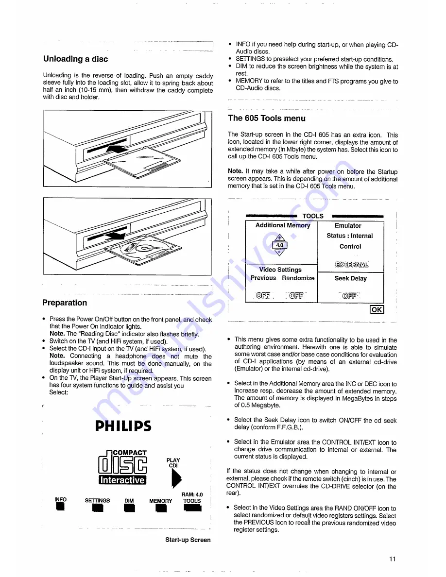 Philips CDI 605 User Manual Download Page 11