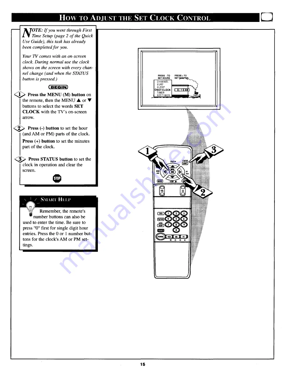 Philips COLOR TV 32 INCH TABLE TS3254C Скачать руководство пользователя страница 15