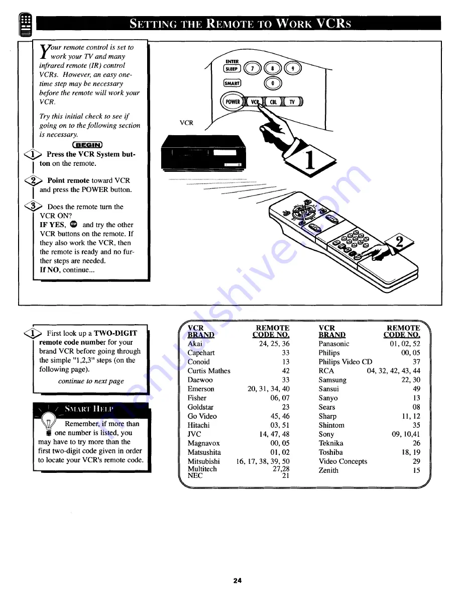 Philips COLOR TV 36 INCH TABLE TS3654C Owner'S Manual Download Page 24