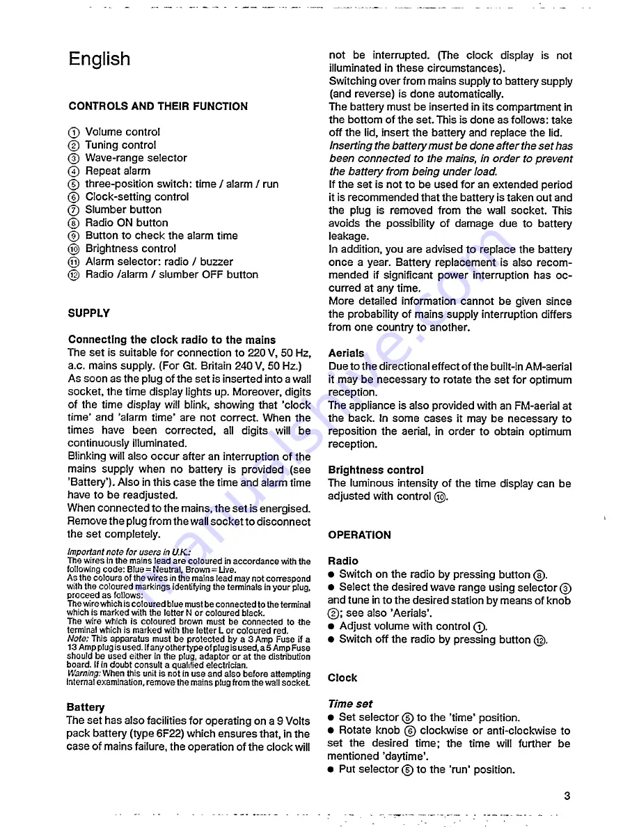 Philips D3630 User Manual Download Page 3