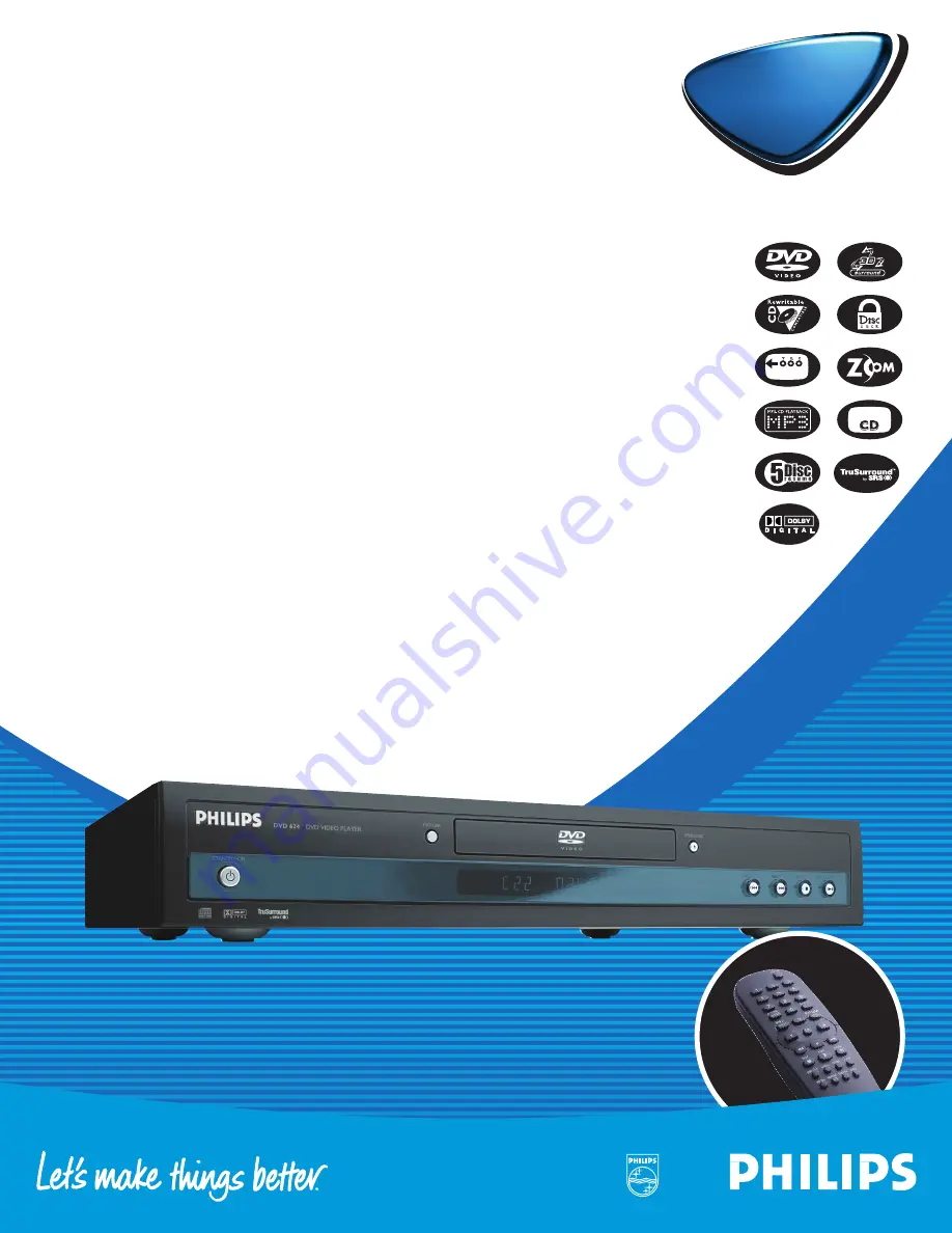 Philips DVD624AT Specifications Download Page 1