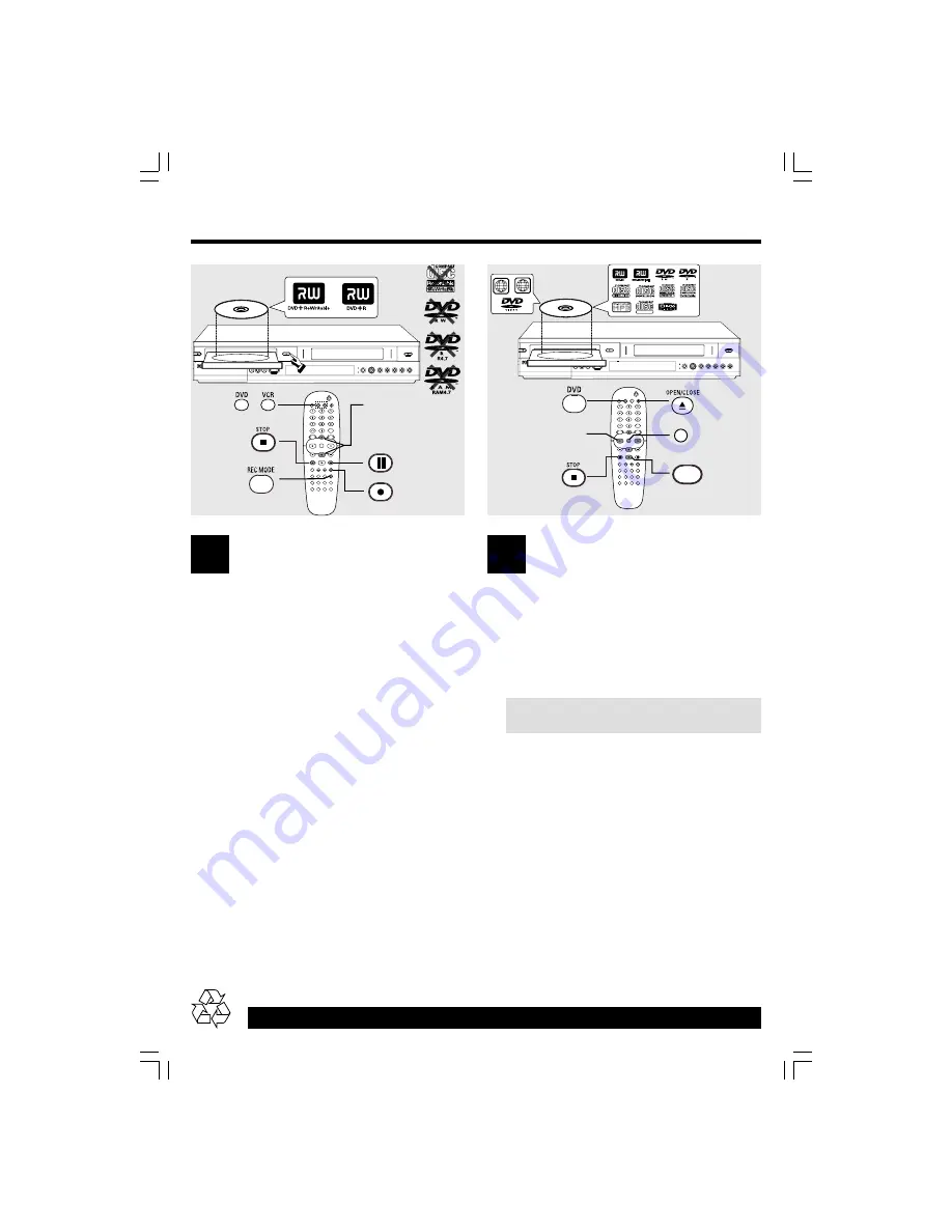 Philips DVDR3320VR Quick Use Manual Download Page 12