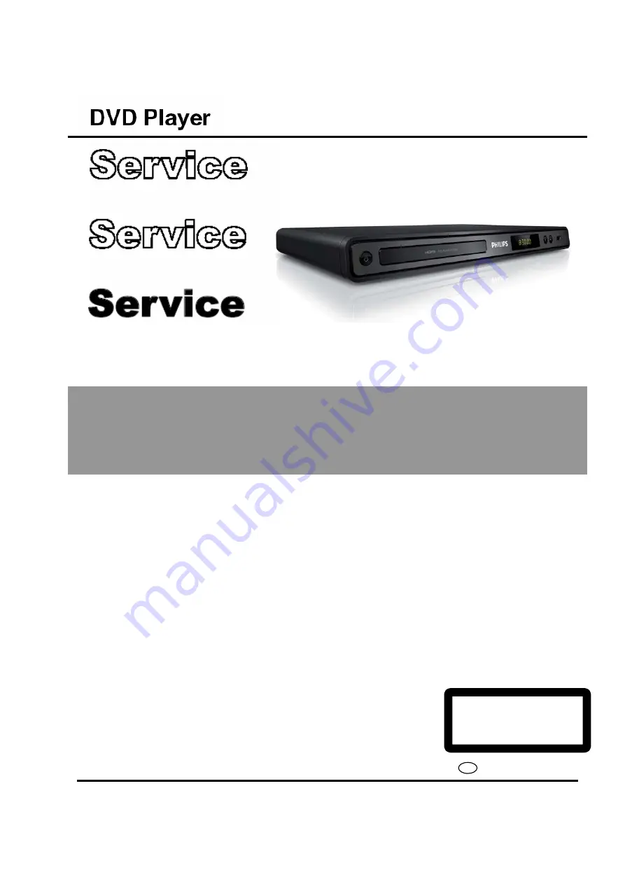 Philips DVP3368 Service Manual Download Page 1