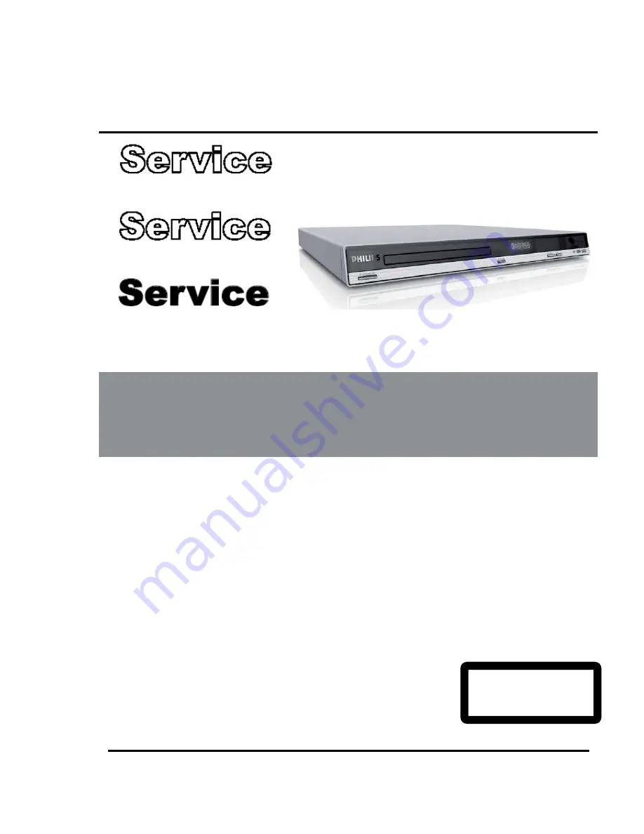 Philips DVP3980K Service Manual Download Page 1