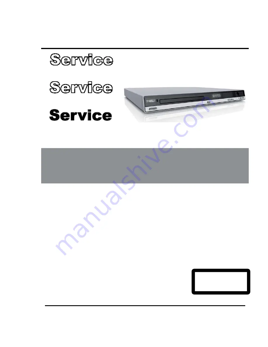 Philips DVP5120KX Service Manual Download Page 1