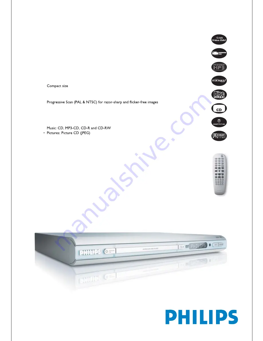 Philips DVP532K Technical Specifications Download Page 1