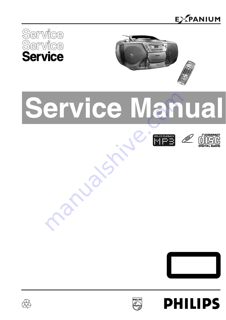 Philips Expanium AZ 5150 Service Manual Download Page 1