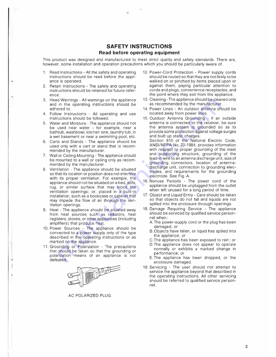 Philips FA 960 User Manual Download Page 3