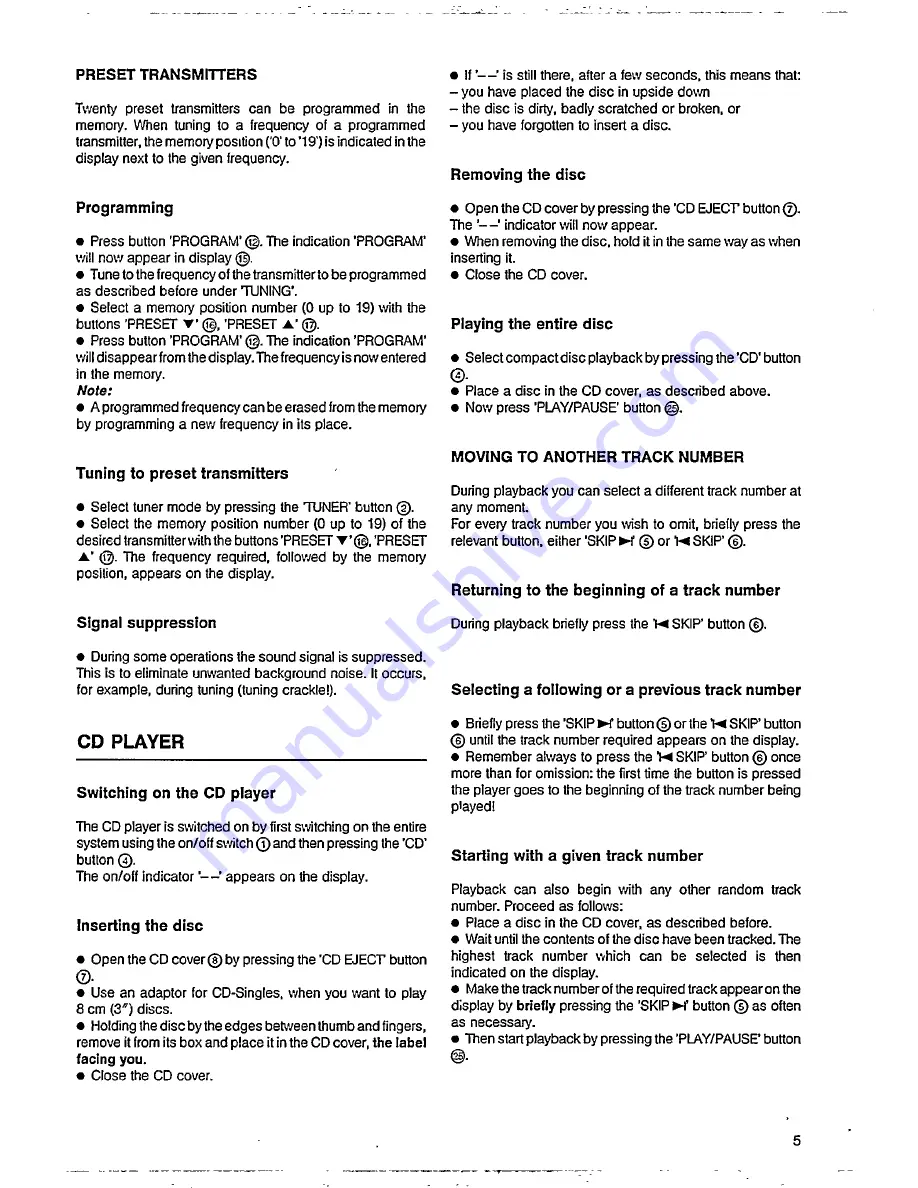 Philips FCD 196 User Manual Download Page 5