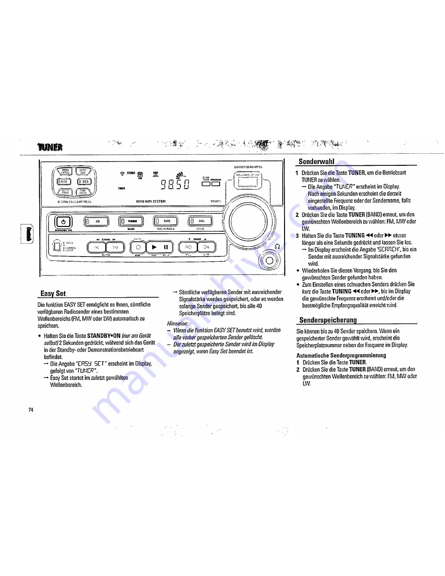 Philips FW 316C Скачать руководство пользователя страница 16