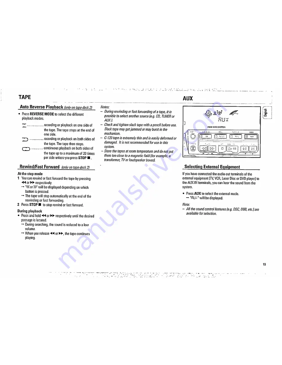 Philips FW 538 Instructions For Use Manual Download Page 19