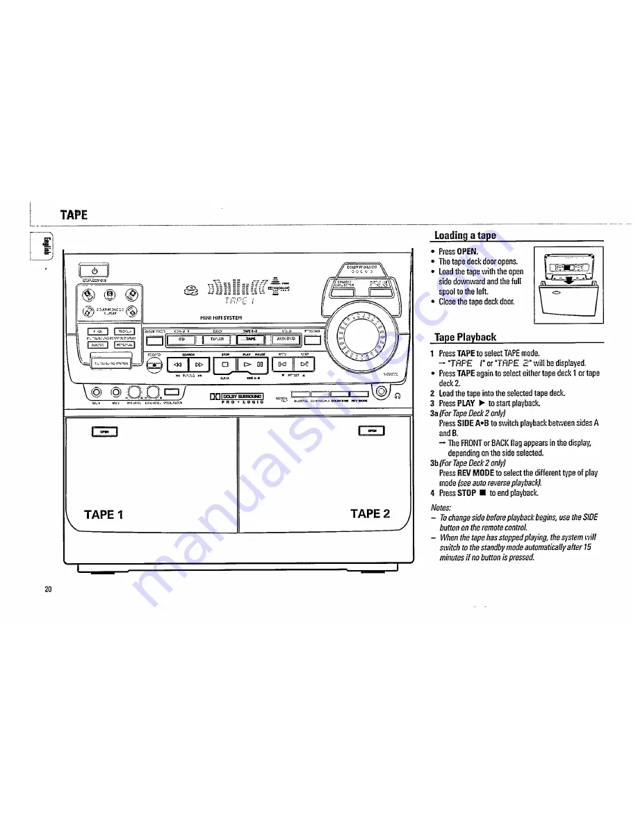 Philips FW 860P Instructions For Use Manual Download Page 20