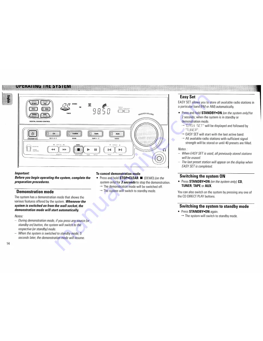 Philips FW320C/37 User Manual Download Page 14