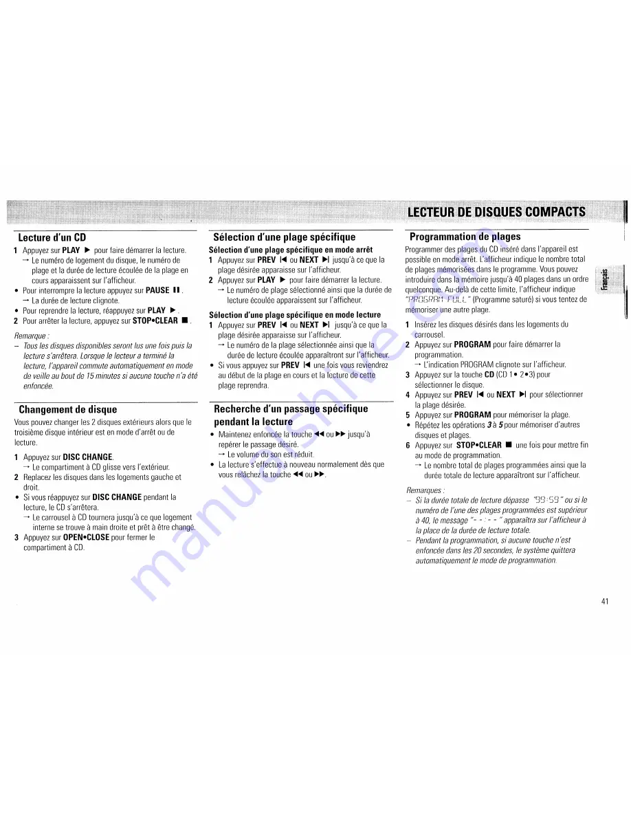 Philips FW320C/37 User Manual Download Page 41