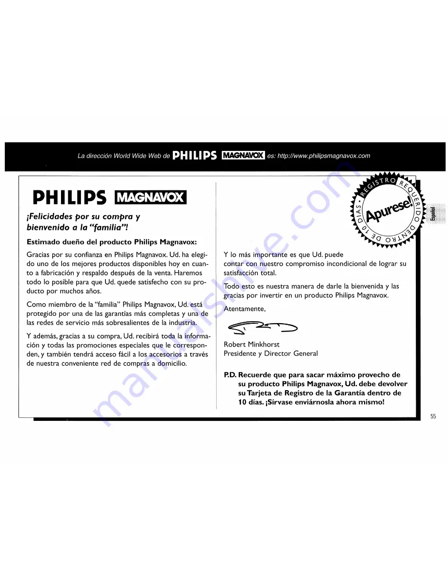 Philips FW320C/37 Скачать руководство пользователя страница 55