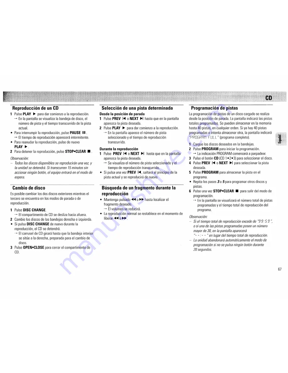 Philips FW320C/37 User Manual Download Page 67