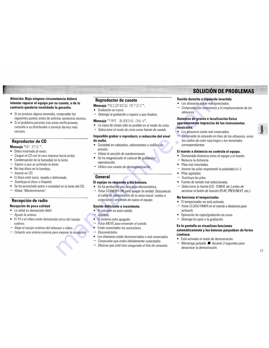 Philips FW320C/37 User Manual Download Page 77