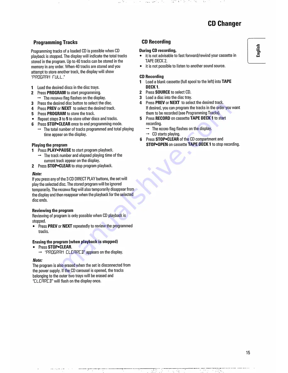 Philips FW340C/37 User Manual Download Page 15