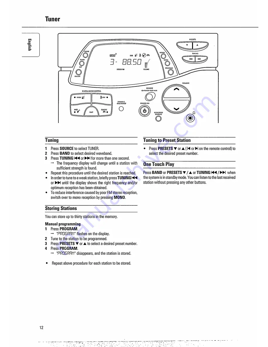 Philips FW360C/20 User Manual Download Page 12