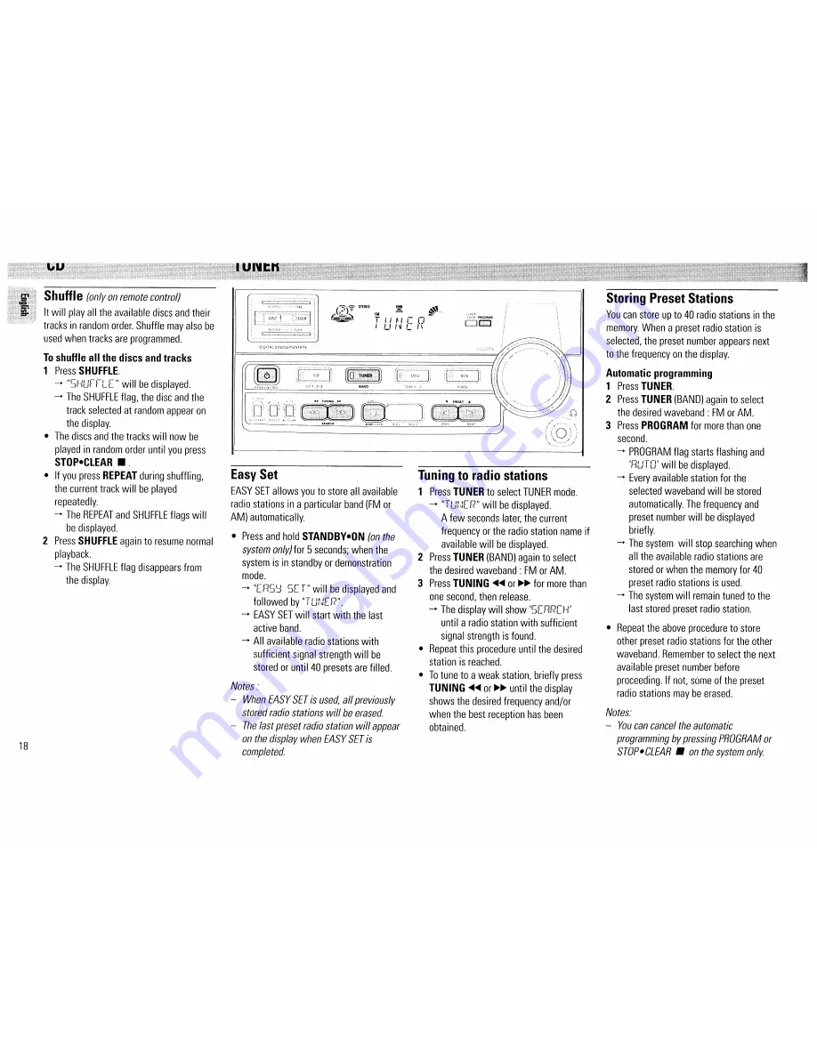 Philips FW390C User Manual Download Page 18