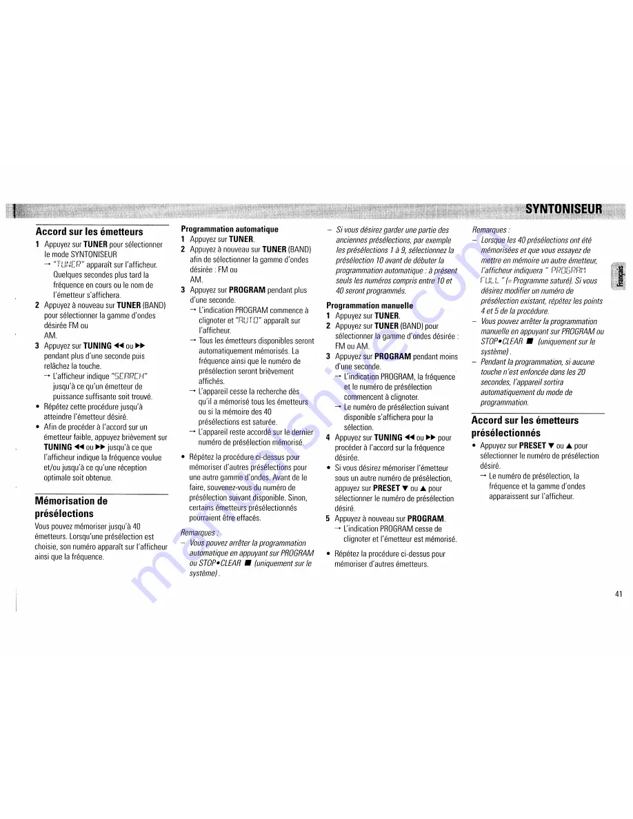 Philips FW390C User Manual Download Page 41