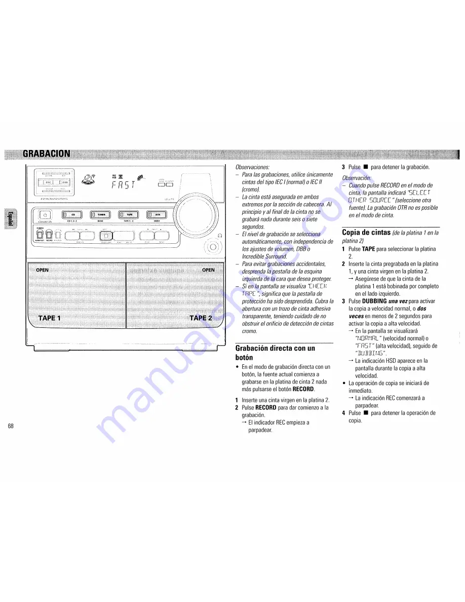 Philips FW390C User Manual Download Page 68