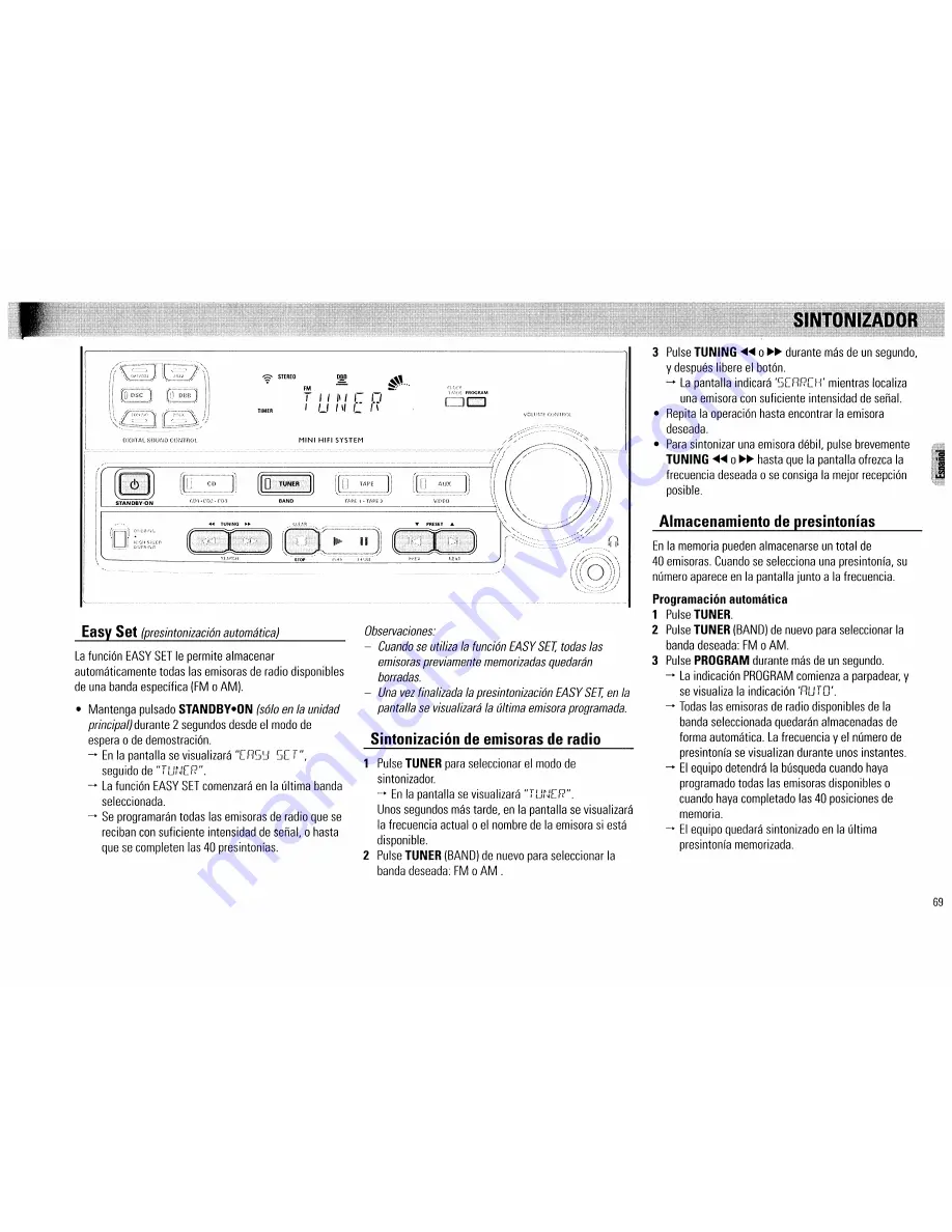 Philips FW560C37 Скачать руководство пользователя страница 69