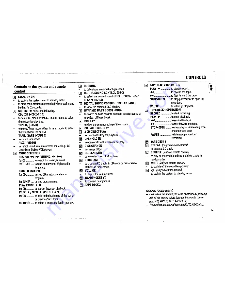 Philips FW62C/37 Owner'S Manual Download Page 13